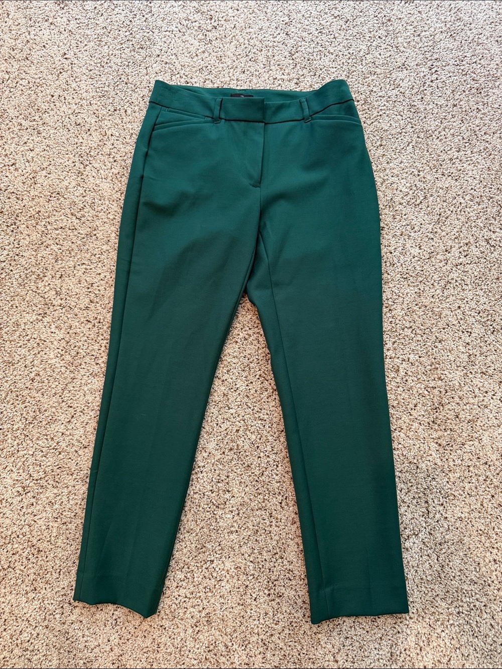White House Black Market Forest Green Slim Ponte Ankle Pants